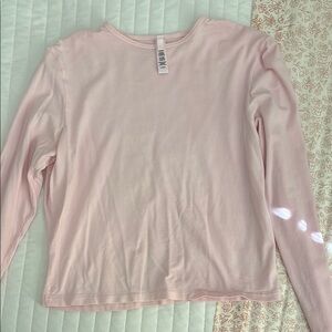 Skims Cotton Light Pink Long Sleeve